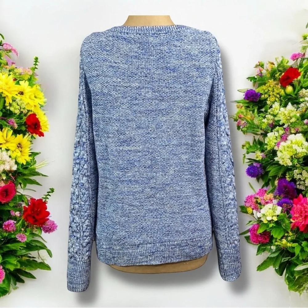 100% Cotton Gap for Good Sweater - Size Large, Pristine Cabincore - Blue & White - Picture 8 of 15